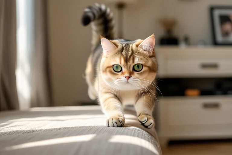 From Cat Show Star to Sofa Sleuth: A Day in the Life of a Golden British Shorthair